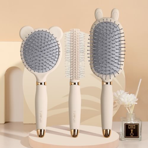 Boar Bristle & Nylon Hair Brush Oval -static Paddle Comb Scalp Massage Hair  Care Tool 