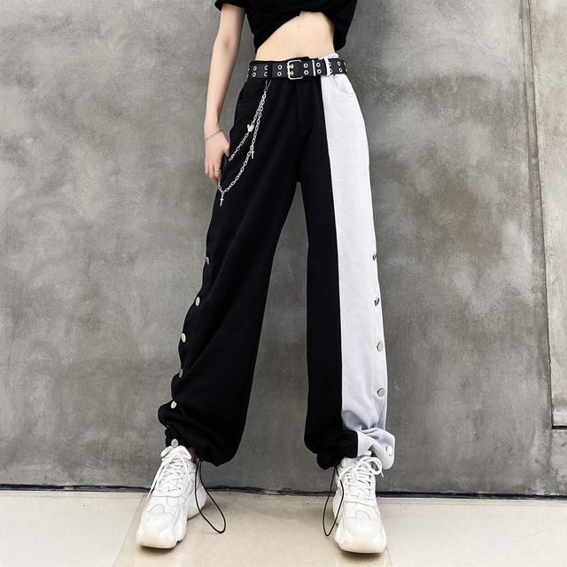 Low Waist Loose-Fit Wide-Leg Sweatpants