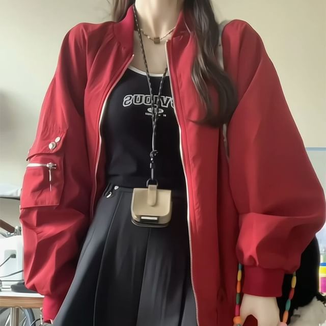 Bomber jacket hot sale korean style