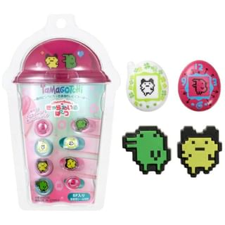 Bandai - Tamagotchi Character Original Pink & White Tamagotchi & Clover Nail Art Parts