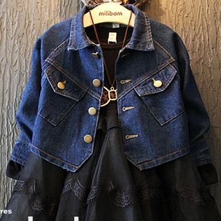 cropped denim jacket kids