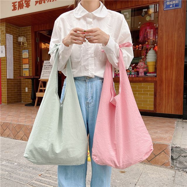Tie-Shoulder Tote Bag