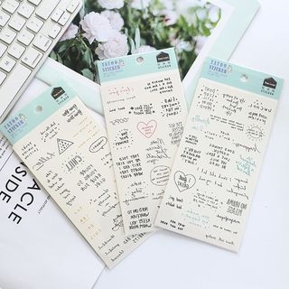 SASHI-Lettering Waterproof Temporary Tattoo Random-One Size
