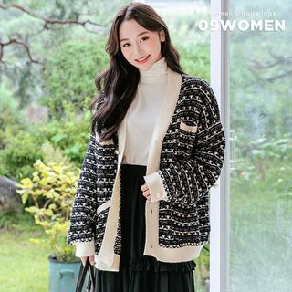 oversized tweed cardigan