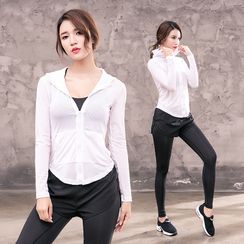 PAIYIGE - 运动套装: 拉链外套 + 文胸 + 内搭裤 PAIYIGE - 运动套装: 拉链外套 + 文胸 + 内搭裤