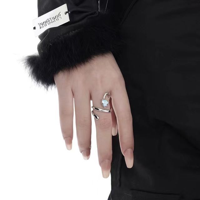 Fireflicka-Rhinestone Wrap Around Alloy Open Ring