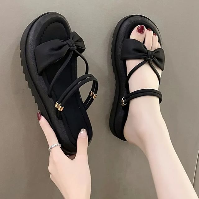 Anran-Knot Plain Sandals