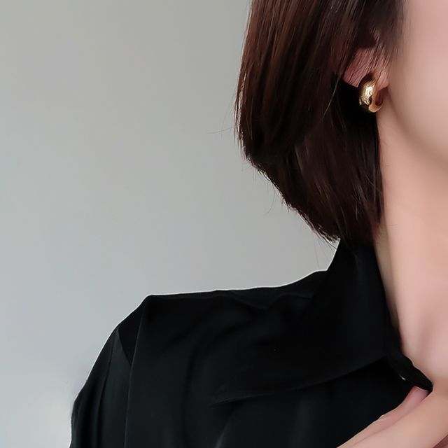 pexrl jewelry-Hoop Clip-On Earring