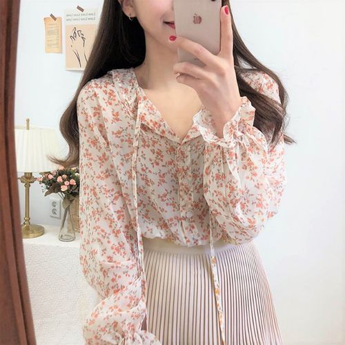 最安値 YILON MADE Joli flower blouse Ulla Johnson Florian Floral Silk Blouse | Saks Fifth Avenue