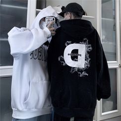 Malnia Home - Couple Matching Letter Print Hoodie Malnia Home - Couple Matching Letter Print Hoodie