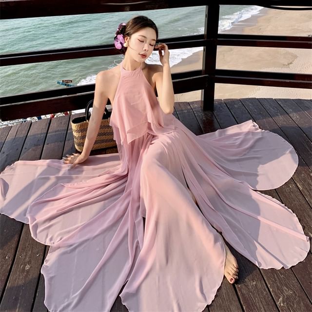 a line dresses singapore Sheer chiffon wedding dress ,A Line simple beach bridal gowns DW295 – TANYA  BRIDAL main image 0