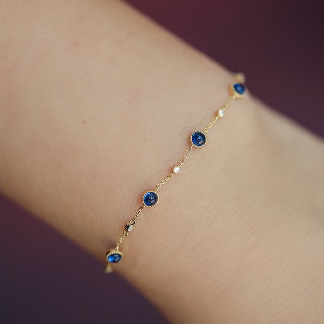 Phoenoa-Rhinestone S925 Sterling Silver Bracelet