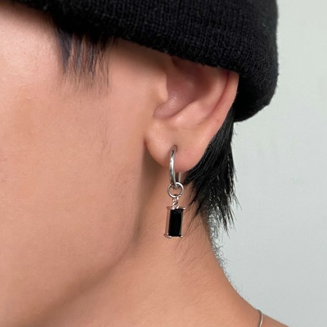 Lilafey-Rhinestone Dangle Earring Clip-On Earring