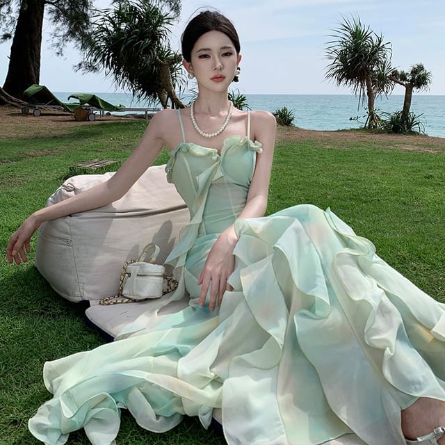 slim fit dress slacks Asymmetrical Ruffle Mini Dress main image 0