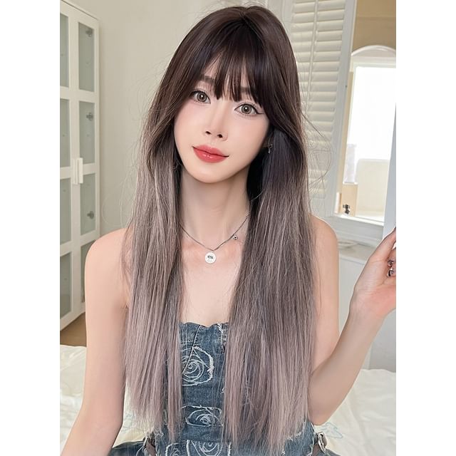 SEVENQ-Long Full Wig - Straight Gradient
