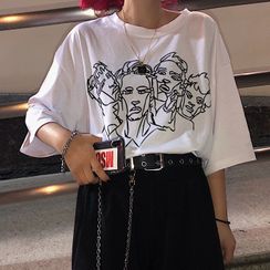 Magma(マグマ) - 五分袖プリントTシャツ Magma(マグマ) - 五分袖プリントTシャツ