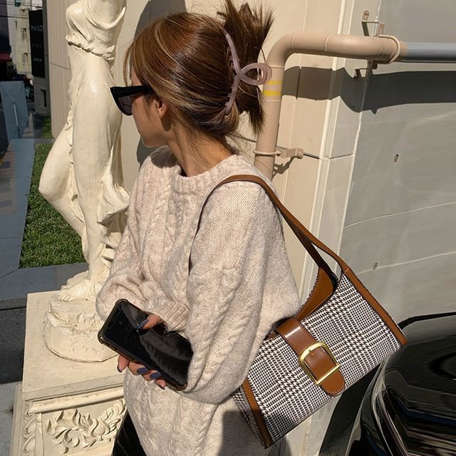 cable knit bolsa