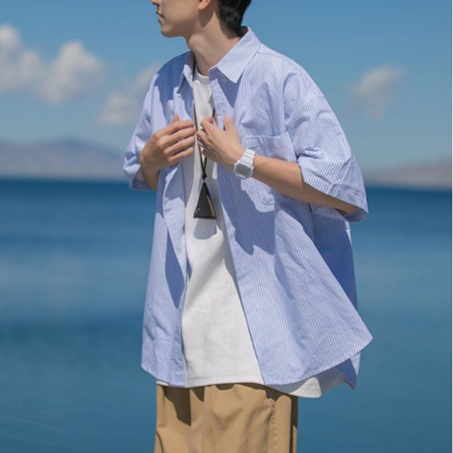 Ffodia-Elbow-Sleeve Plain Shirt