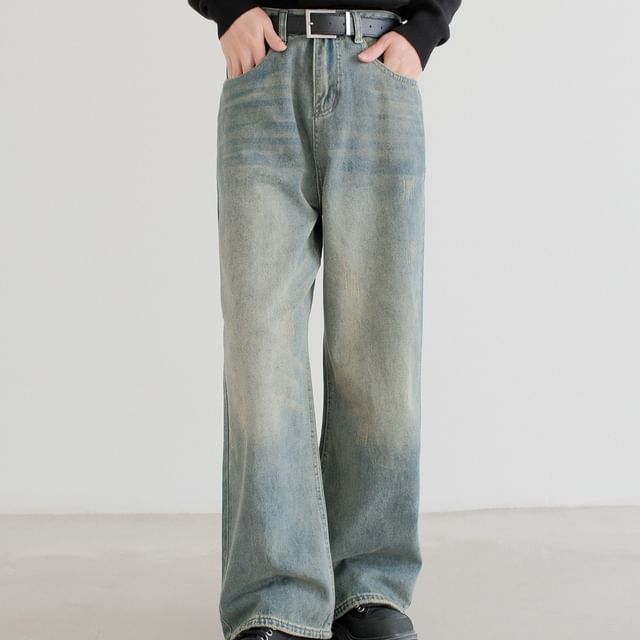 DAZO Studios-Mid Rise Washed Wide Leg Jeans