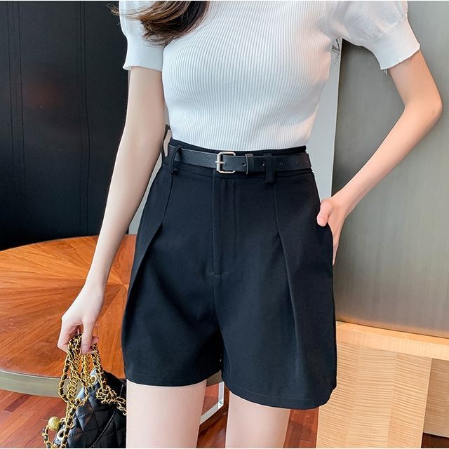 Everose-High Rise Plain Shorts