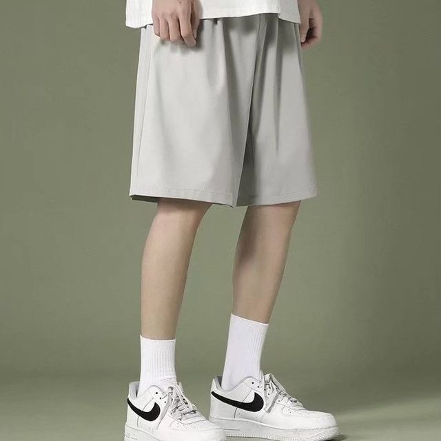 Wewewow-Mid Rise Plain Shorts