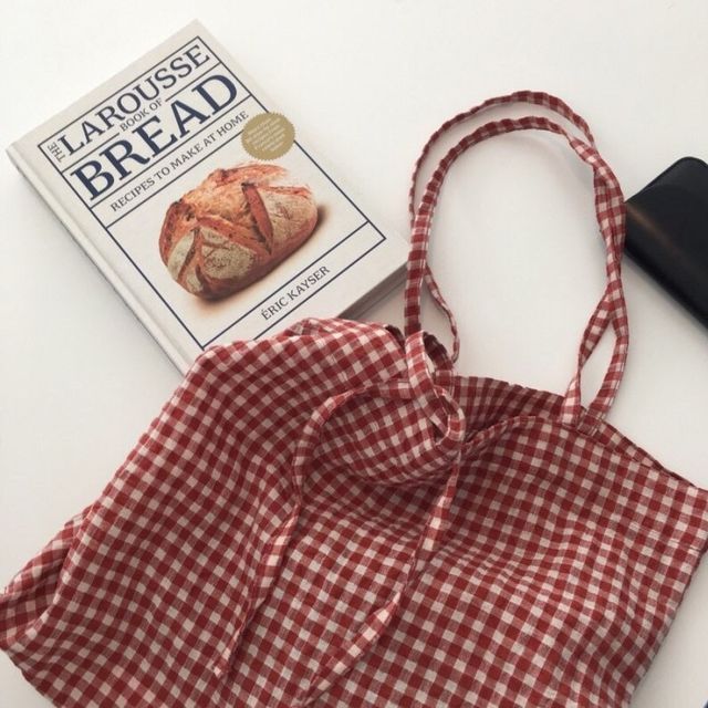 Glotto-Plaid Canvas Tote Bag