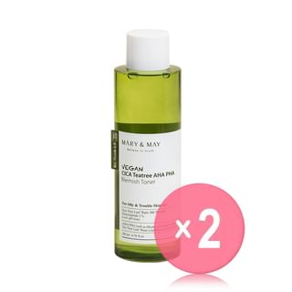 Mary&May - Vegan Cica Teatree AHA PHA Blemish Toner 2pcs Bundle Set