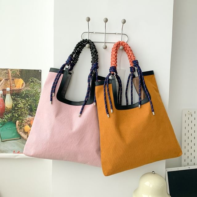 Hikuozy-Panel Canvas Tote Bag
