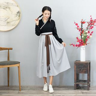 full midi skirt and top set