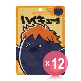 SHOBIDO - Haikyu Face Sheet Mask Hina Garasu (x12) (Bulk Box)