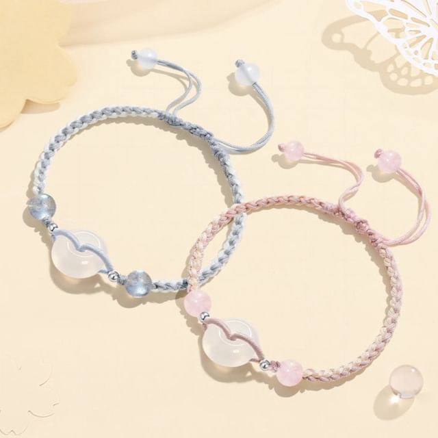 Seirios-Beaded Adjustable Woven Bracelet