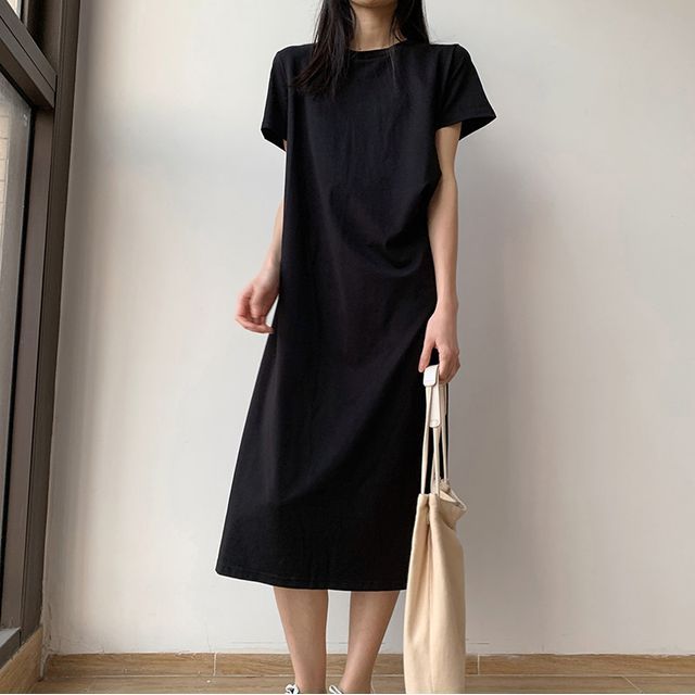 sunday in brooklyn square neck midi dress Alison Black Square-Neck A-Line Midi Dress – Club L London