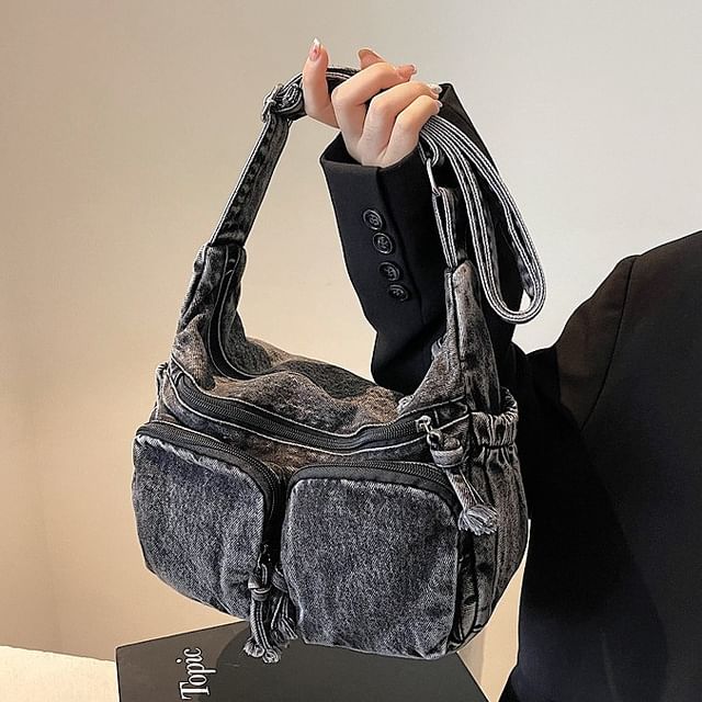 Hikuozy-Denim Crossbody Bag