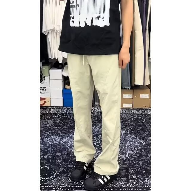Urtishia-Mid Rise Plain Flared Pants