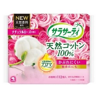 Kobayashi - Sarasati Cotton 100 Sanitary Pad Natural Rose 112 pcs
