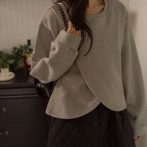 Wrap sweatshirt women's hot sale