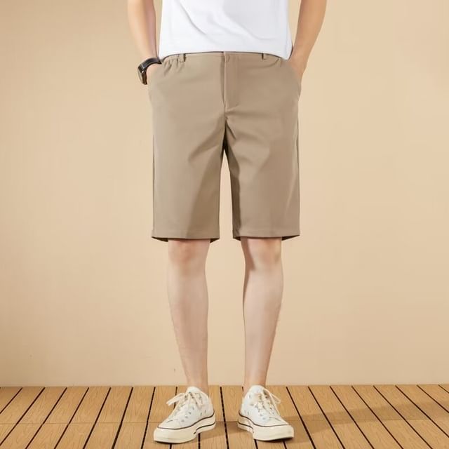 Antaeus-Mid Rise Plain Shorts
