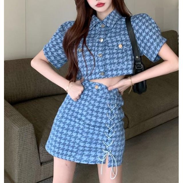 Grendi - Short-Sleeve Single-Breasted 