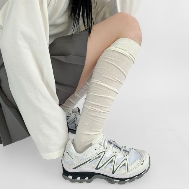 Desperim-Plain Long Socks