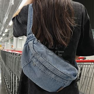 Mulgam-Multi-Pocket Denim Belt Bag