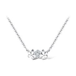 BELEC - Fashion and Elegant 316L Stainless Steel Flower Necklace with Cubic Zircon BELEC - Fashion and Elegant 316L Stainless Steel Flower Necklace with Cubic Zircon