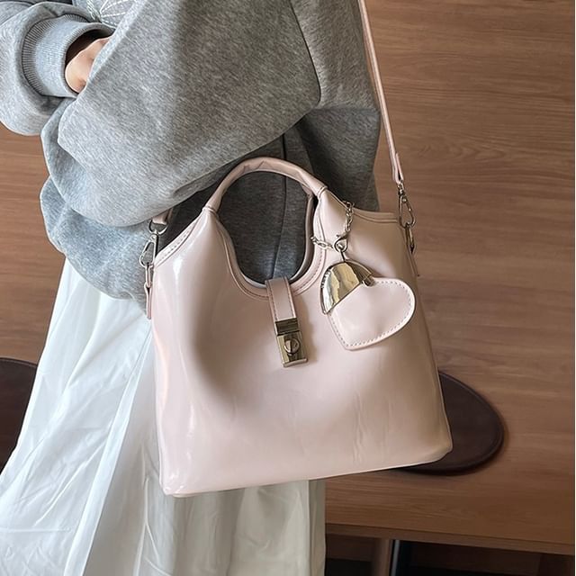 Skyglow-Buckle Top Handle Crossbody Bag