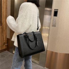 Miloes - Faux Leather Tote Bag Miloes - Faux Leather Tote Bag