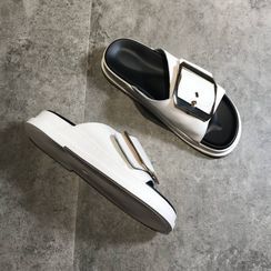 Alisse - Platform Flat Slide Sandals