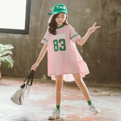 Cuckoo - Kids Lettering Short-Sleeve Mini T-Shirt Dress Cuckoo - Kids Lettering Short-Sleeve Mini T-Shirt Dress