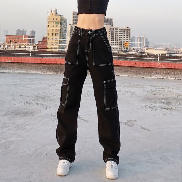 silver cargo trousers