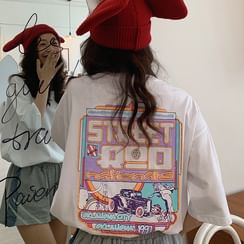 DiBi - Elbow-Sleeve Graphic Print T-Shirt DiBi - Elbow-Sleeve Graphic Print T-Shirt