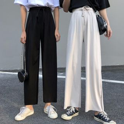 Shopherd - Drawstring Wide-Leg Pants Shopherd - Drawstring Wide-Leg Pants