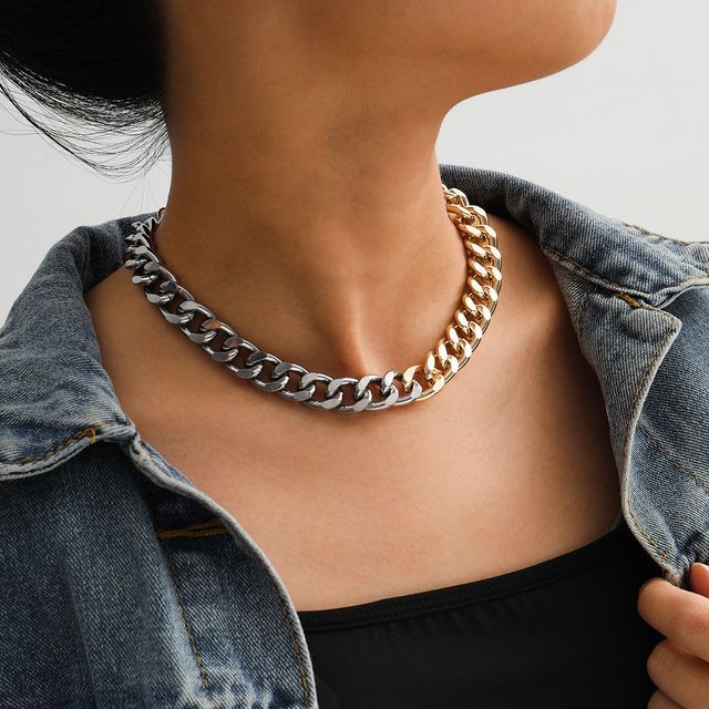 Seirios-Asymmetric Chunky Chain Choker-One Size