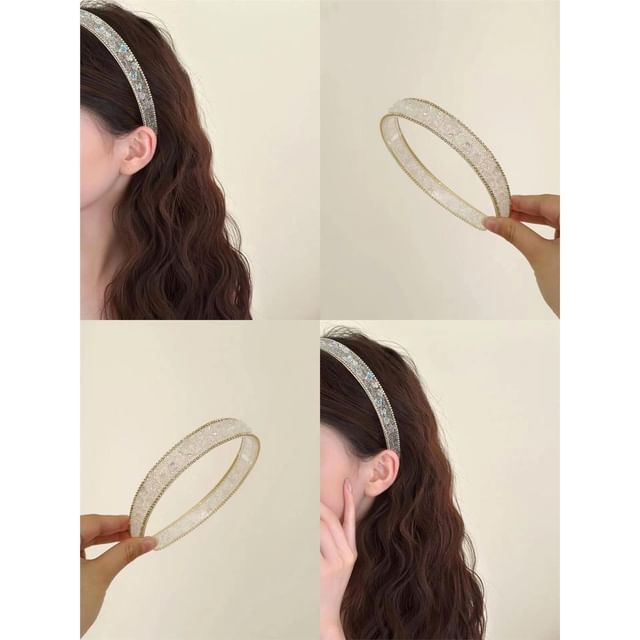 Hyeeun-Rhinestone Plastic Headband